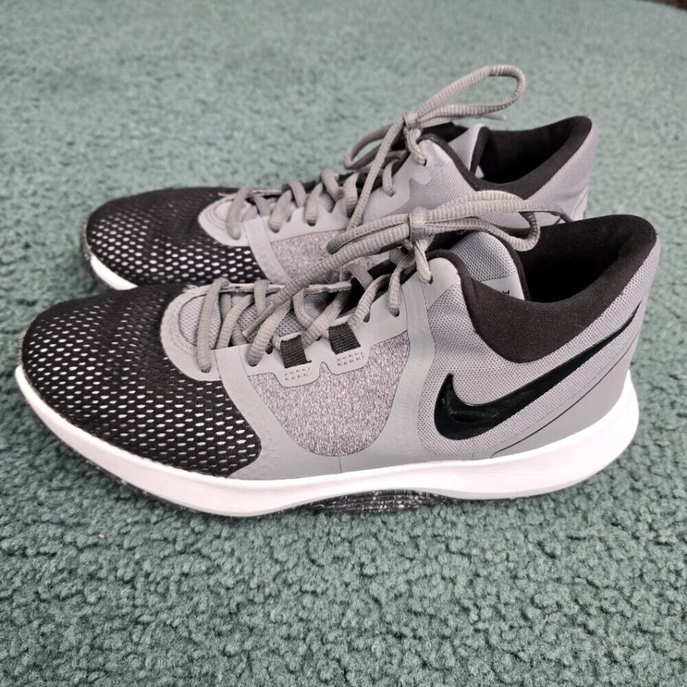 Nike Air Precision II Men Size 8 Basketball Shoes Grey Black‎  Mesh AA7069-011